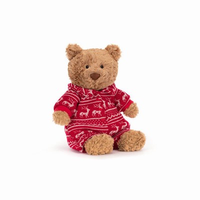 Jellycat Bartholomew Winter Pyjamas Bear Australia | 107345AFZ